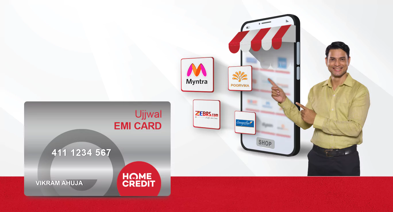 Shop online using Ujjwal EMI card